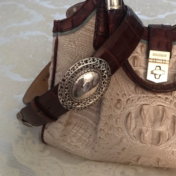 Brighton Brown Croc Leather. Circa 1995 Gently Used - Picture 2 of 7